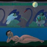 «Тебе моё сердце юное, щербатое, лунное». 2001. Холст, масло. 149×222 см. Коллекция МНИ