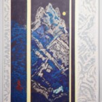 «Крымский пейзаж с нимфой». 2016. Оргалит, темпера. Работа экспонировалась на выставке «Анатолий Васильев. Эстетика зримой мысли» (МНИ, 2023)